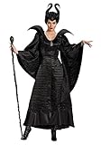 shoperama Damen-Kostüm Maleficent schwarz Böse Fee Stiefmutter Königin, Größe:L