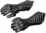 Mittelalterliche Nazgul Stulpen Silber Rüstung Stulpen Tragbare Kostüm Handschuhe Metall Hand...