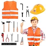 ACWOO Kinder Baumeister Spielset, Kinderspielzeug Werkzeugset, 16-teilig Baumeister Verkleidung mit...