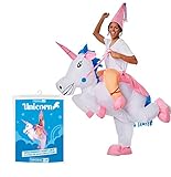 AirSuit® Aufblasbares Kostüm Einhorn | Ausgefallenes Auflbaskostüm | Premium Qualität | Größe...