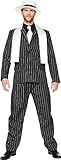 Gangster Boss Mens Fancy Dress 20s Mafia Pinstripe Anzug Erwachsene 1920er Jahre Kostüm