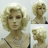 Bluelover Blonde Marilyn Monroe Mode Lockige Perücke Cosplay Haar Volle Perücken Heiße Art Kurz
