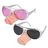 Toyvian 2 stücke Schwein nasenbrille Maske Halloween Party lustige Cosplay gläser Requisiten...