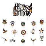 Yiran Harry Potter Happy Birthday Tortendeko, 16 Stück Harry Potter Thema Kuchen Deko, Kindern...