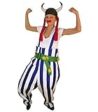 Gallier-Kostüm, To08 M, mit Helm und Zöpfen!, für Erwachsen-e Männer Frau-en, Kostüm-e Fasching...