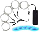 Balabaxer EL-Draht Eisblau, Noise Reduction Neonlichter Draht 5 in 1 Meter, Elektrolumineszenzdraht...