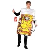 Morph Bier-Kostüm für Erwachsene, Beer, Dirndl, Oktoberfest, Herren, Damen, lustig, Karneval
