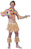 Karneval-Klamotten Kostüm Hawaii Set 5 TLG aus Bast Karneval Sommerparty Herrenkostüm...