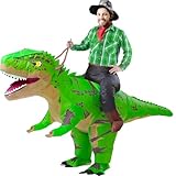 Rafalacy Aufblasbares Dinosaurier-Kostüm für Erwachsene, lustiges T-Rex-Reiter-Halloween-Kostüm,...