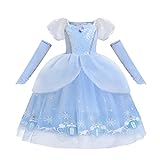 Lito Angels Prinzessin Cinderella Aschenputtel Kostüm Kleid Verkleidung mit Handschuhen für...