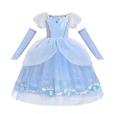 Lito Angels Prinzessin Cinderella Aschenputtel Kostüm Kleid Verkleidung mit Handschuhen für...