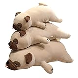 BYNYXI Kuscheltier Hund Mops, 70cm Liegende Bulldogge Plüschtier Bulldogge Gefüllte Plüschkissen...