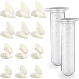 12 Paar Vampir Zähne Kostüm 4 Größe Fangs Gefälschte Zähne mit 2 Pellets für Cosplay Party...