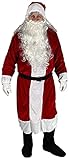Bad Taste Nikolaus Kostüm, 6-teilig - Weihnachtsmannkostüm in Übergröße, Größe: XL/XXL