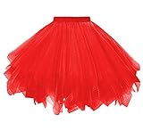 Dressever Damen Tüllrock 50er Rockabilly Petticoat Retro Tutu Ballet Cosplay Prom Abendkleider...