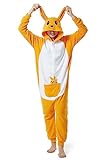 RANSUU Relaxo Kostüm Onesie Känguru Jumpsuit Tier Relax Kostuem Damen Pyjama Fasching Halloween...
