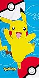 BERONAGE Pokemon Badetuch Go Pikatchu 75 x 150 cm 100% Baumwolle Velours-Qualität Strandlaken...
