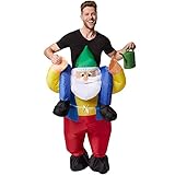 tectake dressforfun Selbstaufblasbares Unisex Aufsitzkostüm Zwerg | Batteriebetrieben |...