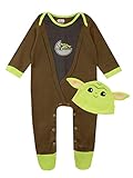 Star Wars Baby Jungen Schlafstrampler und Hut gesetzt The Mandalorian Baby Yoda Mehrfarbig 74