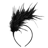 MWOOT 20er Jahre Stirnband Feder Haarreif Haarband Hochzeit Kopfbedeckung, 1920s Fascinator Feather...
