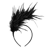 MWOOT 20er Jahre Stirnband Feder Haarreif Haarband Hochzeit Kopfbedeckung, 1920s Fascinator Feather...