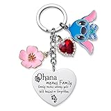 Stitch Gifts Niedliche Schlüsselanhänger Ohana bedeutet Familie Freundschaft Geschenk Stich Stuff...