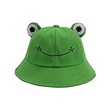 Fischerhut für Erwachsene, Frosch-Angler, Sonnenhut, Sommerhut aus- Baumwolle, niedlicher...