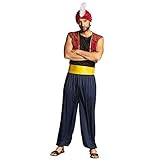 Boland 83839 Sultan Kostüm Orient für Herren, 4-teilig, Hut, Hose, West und Gürtel, mens,...