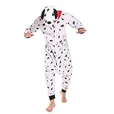 Guturris Erwachsene Tier Cosplay Kostüm Erwachsene Pyjamas Dalmatiner Weiß Unisex XL