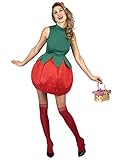 DEGUISE TOI Knackiges Erdbeerkostüm für Damen Obst rot-grün - Rot