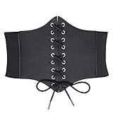 JasGood Damen Korsett Gürtel Schnürkorsett Elastischen Breiten Band, Gebundener Waspie Taille...