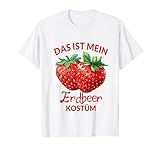 Erdbeere Kostüm Erdbeerkostüm Kinder Erwachsene Damen Herren T-Shirt