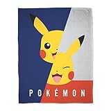 Pokemon Decke Kuscheldecke 160x200 cm · Coral Fleece-Decke Pikachu Fanartikel für Kinder, Teenager...