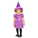 Amscan - Kinderkostüm Hexe mit Kleid und Hexenhut, Paw Patrol Skye Witch, für Halloween, Karneval...