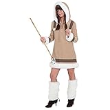 NET TOYS Akna Damen Kostüm Eskimo Eskimofrau - Eskimodame Eskimokostüm Inuit Damenkostüm...