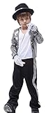 Gift Tower Kostüm Kinder Fasching Halloweenkostüm Verkleidung Kostüm Michael Jackson Jungen...