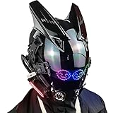 Marikito LED-Maske mit programmierbarer Bluetooth-App,Cyberpunk Maske für Erwachsene,Cyberpunk Helm...