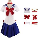 Foanja Sailor Moon Kostüm Mädchen Cosplay Anime Sailor Moon Tsukino Usagi Uniform mit Zubehör...