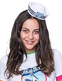 Deiters Minihut Ahoj-Brause mit Clips Damen weiß/blau one size