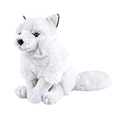 Teddys Rothenburg Kuscheltier Polarfuchs weiß sitzend 26 cm Stofftiere Plüschfuchs by Uni-Toys