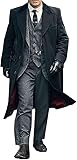 Wool Mens Coat Thomas Shelby Peaky Blinds Wool Long Fashion Trench Coat For Men (DE/NL/SE/PL,...