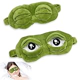 Froschmaske, Lustige Schlafmaske, Wichtelgeschenk Grün, Schlafbrille Witzig, Schlafmaske Lustig,...