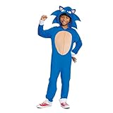 Disguise Sonic the Hedgehog Kostüm, offizielles Sonic Movie Kostüm und Kopfbedeckung,...