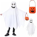 TECHEEL Halloween Kinder Geister Halloween Kinder Geister Gespenst Kostüm Kinder Geister Kostüm...