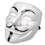 Boolavard 2023 Neue V für Rache Maske mit Eyeliner Narice Anonymous Guy Fawkes Phantasie Erwachsene...