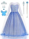 EARJIA Prinzessin kleid für Mädchen Snow Queen Kostüm Kinder Geburtstag Halloween Cosplay Party...