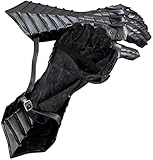 TUBAZ Nazgul Gauntlets Mittelalterliche Rüstungshandschuhe, Stahl, Schwarz, Schwarz