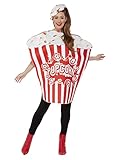 Popcorn Costume, Red & White, All In One & Hat