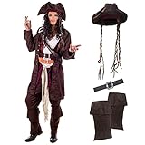 Fun Shack FN2623XL Faschingskostüm, Herren, Rum-Schmuggler-Pirat, XL