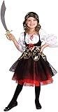 Tante Tina Piratenkostüm Mädchen - 2-teiliges Piratenkostüm für Mädchen mit Kleid und Kopfband...
